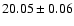 $20.05\pm0.06$