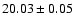 $20.03\pm0.05$