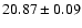 $20.87\pm0.09$