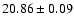 $20.86\pm0.09$