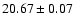 $20.67\pm0.07$