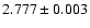 $2.777\pm0.003$
