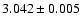 $3.042\pm0.005$