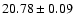 $20.78\pm0.09$