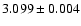 $3.099\pm0.004$
