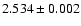 $2.534\pm0.002$