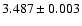 $3.487\pm0.003$