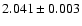 $2.041\pm0.003$