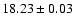 $18.23\pm0.03$