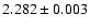 $2.282\pm0.003$