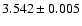 $3.542\pm0.005$
