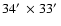 $34\hbox{$^\prime$ }\times 33\hbox{$^\prime$ }$