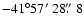 $-41\degr57\hbox{$^\prime$ }28\hbox{$.\!\!^{\prime\prime}$ }8$