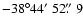 $-38\degr44\hbox{$^\prime$ }52\hbox{$.\!\!^{\prime\prime}$ }9$