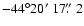 $-44\degr20\hbox{$^\prime$ }17\hbox{$.\!\!^{\prime\prime}$ }2$