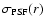 $\sigma_{\rm PSF}(r)$