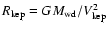 $R_{\rm kep}=GM_{\rm wd}/V_{\rm kep}^2$