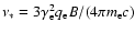 $\nu_*=3\gamma_{\rm e}^2q_{\rm e}B/(4\pi m_{\rm e}c)$