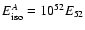 $E^{A}_{\rm {iso}}=10^{52}E_{52}$