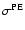 $\sigma^{\rm PE}$