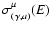 $\sigma^{\mu}_{(\gamma,a)}(E)$