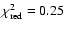 $\chi^{2}_{{\rm red}}=0.25$