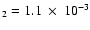 $_{2}=1.1~\times~10^{-3}$