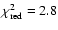 $\chi^{2}_{\rm {red}}=2.8$