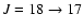 $J=18\rightarrow17$