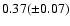 $0.37(\pm0.07)$