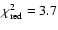 $\chi ^{2}_{\rm {red}}=3.7$