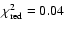 $\chi ^{2}_{\rm {red}}=0.04$