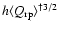 $h \langle Q_{\rm {rp}} \rangle^{\dagger 3/2}$