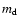 $m_{{\rm d}}$