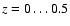 $z=0\ldots0.5$