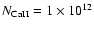 $N_{\rm CaII}=1 \times 10^{12}$