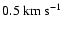 $0.5~{\rm km~s}^{-1}$