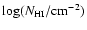 $\log (N_{\rm HI}/{\rm cm}^{-2})$
