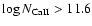 $\log N_{\rm CaII}>11.6$