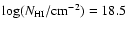 $\log (N_{\rm HI}/{\rm cm}^{-2})=18.5$