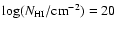 $\log (N_{\rm HI}/{\rm cm}^{-2})=20$