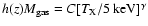 $h(z)M_{\rm gas} = C
[T_{\rm X}/5~{\rm keV}]^{\gamma}$