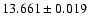 $13.661\pm0.019$