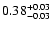 $\rm0.38_{-0.03}^{+0.03}$