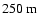 $250~{\rm m}$
