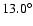 $13.0{^{\circ}}$