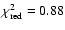 $\chi_{\rm red}^{2}=0.88$
