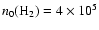 $n_0(\rm {H}_2)=4\times 10^5$