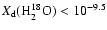 $X_{\rm d}(\rm {H}_2^{18}\rm {O})<10^{-9.5}$