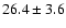 $ 26.4 \pm 3.6 $